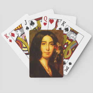 Portrait of George Sand by Auguste Charpentier Playing Cards