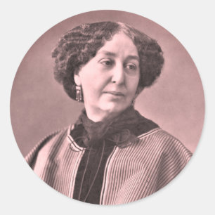 Portrait of George Sand by Nadar Classic Round Sticker