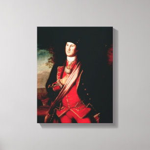 Portrait of George Washington  1772 Canvas Print