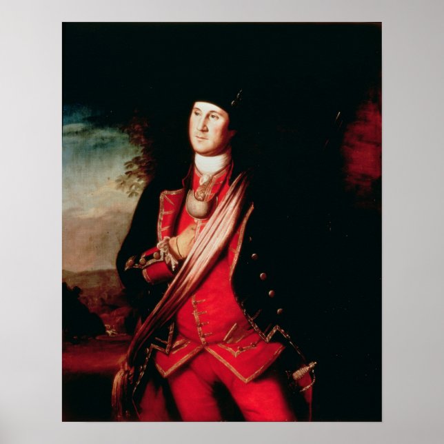 Portrait of George Washington  1772 Poster (Front)