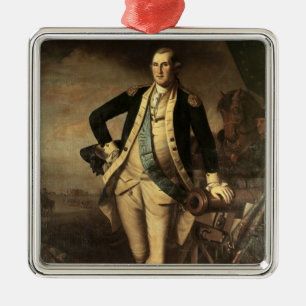 Portrait of George Washington, 1779 Metal Tree Decoration
