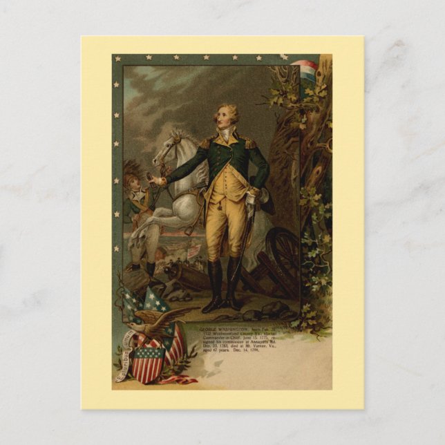 Portrait of George Washington Postcard (Front)