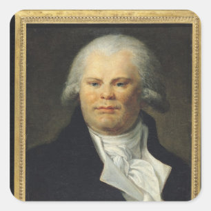 Portrait of Georges Danton Square Sticker