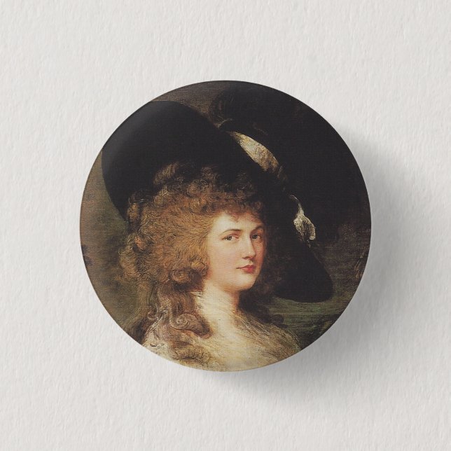 Portrait of Georgiana, Duchess of Devonshire 3 Cm Round Badge (Front)