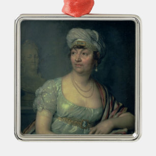 Portrait of Germaine de Stael , 1812 Metal Tree Decoration