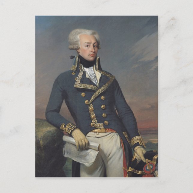 Portrait of Gilbert Motier as a Lieutenant Postcard (Front)