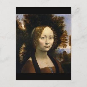 Portrait of Ginevra de Benci by Leonardo da Vinci Postcard