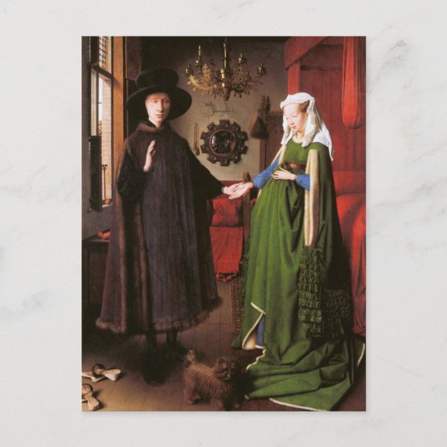 Portrait of Giovanni Arnolfini and his Wife Postcard (Front)