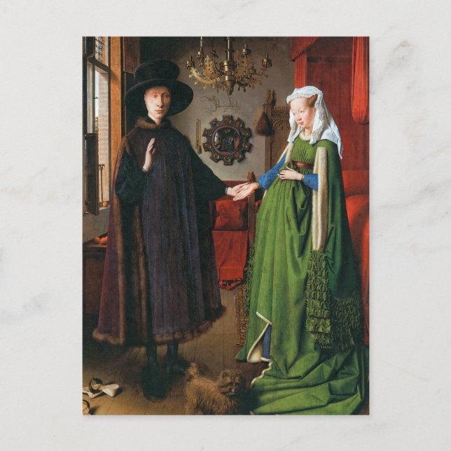 Portrait of Giovanni Arnolfini and His Wife Postcard (Front)