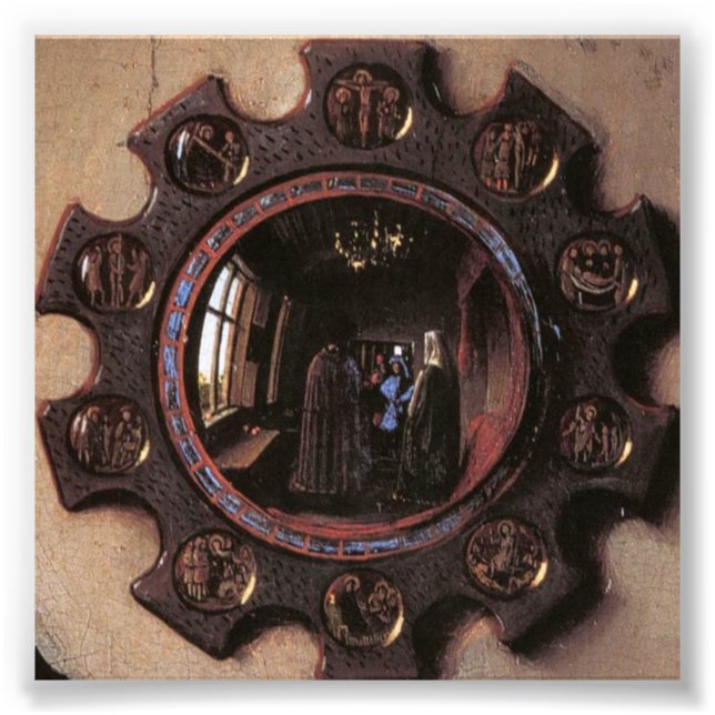 Portrait of Giovanni Arnolfini & Wife (detail) Photo Print (Front)