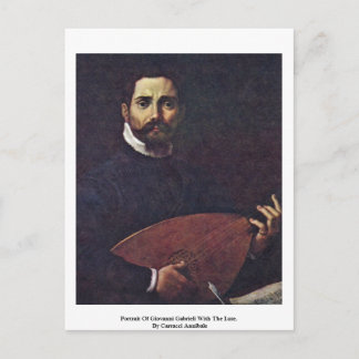 Portrait Of Giovanni Gabrieli With The Lute Postcard