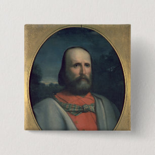 Portrait of Giuseppe Garibaldi 2 15 Cm Square Badge