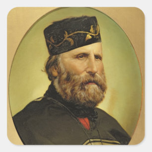 Portrait of Giuseppe Garibaldi Square Sticker