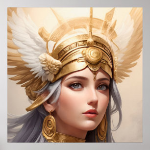 Portrait of Goddess Athena Poster