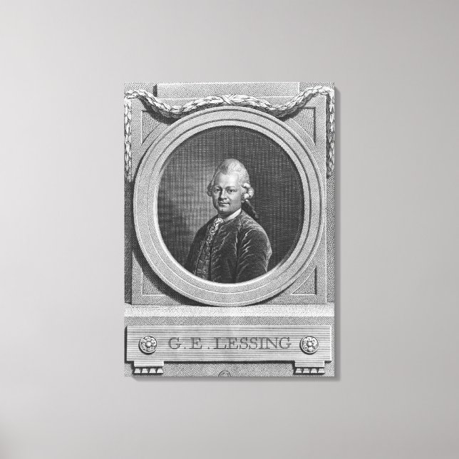 Portrait of Gotthold Ephraim Lessing Canvas Print (Front)