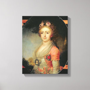 Portrait of Grand Duchess Alexandra, c.1798 Canvas Print
