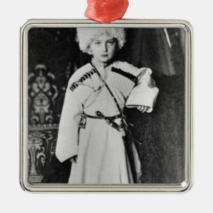 Portrait of Grand Duke Nicholas Mikhailovich Metal Tree Decoration