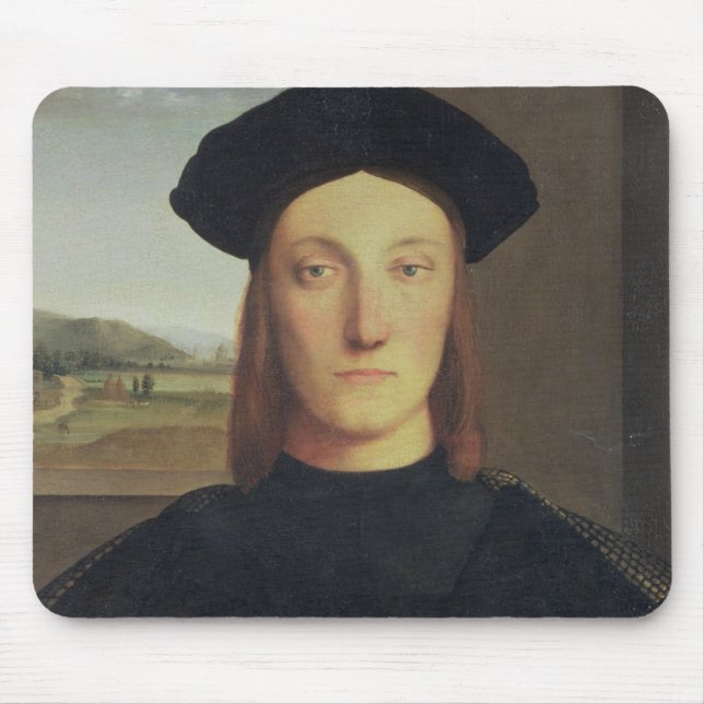Portrait of Guidobaldo da Montefeltro, Duke of Urb Mouse Mat (Front)