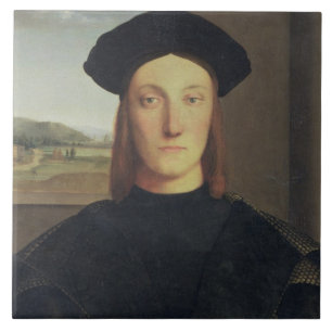 Portrait of Guidobaldo da Montefeltro, Duke of Urb Tile
