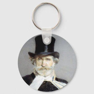 Portrait of Guiseppe Verdi by Giovanni Boldini Key Ring