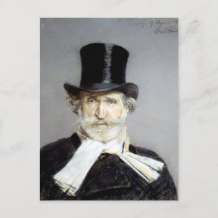 Portrait of Guiseppe Verdi by Giovanni Boldini Postcard