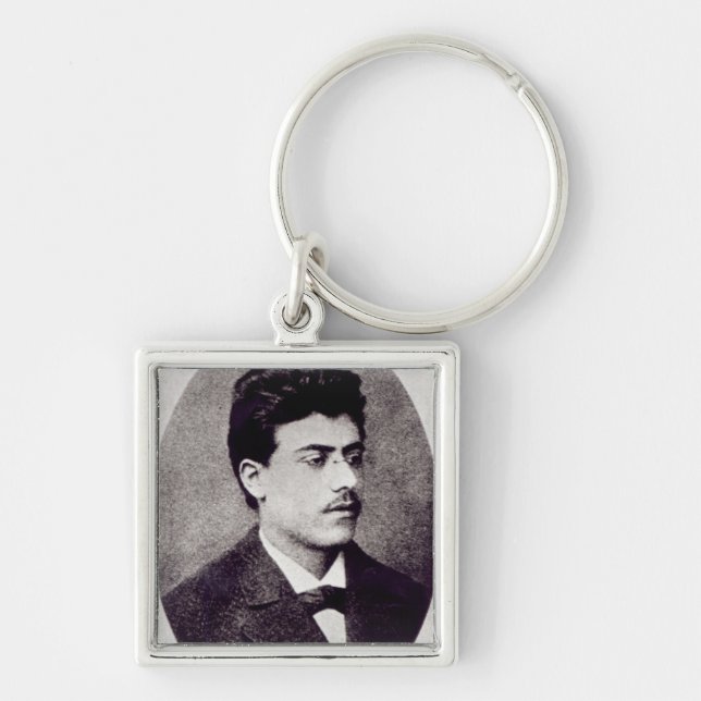 Portrait of Gustav Mahler, 1878 Key Ring (Front)