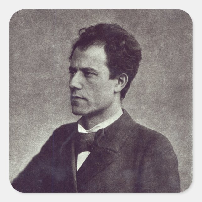 Portrait of Gustav Mahler, 1897 Square Sticker (Front)