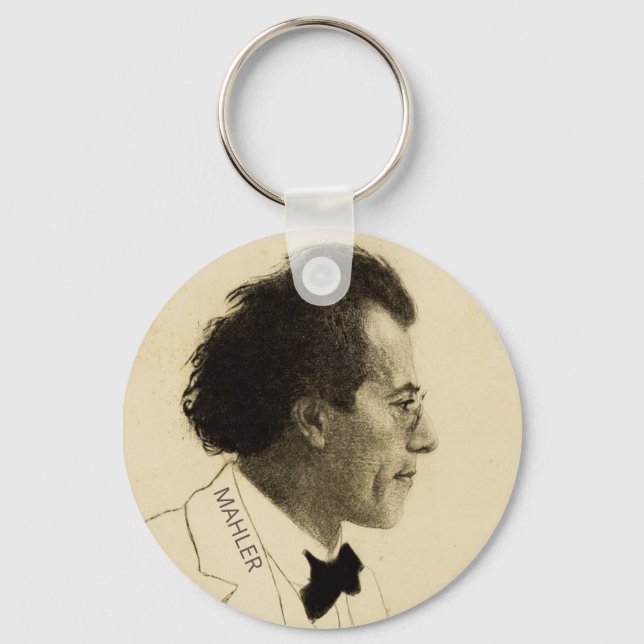 Portrait of Gustav Mahler (1902) Key Ring (Front)