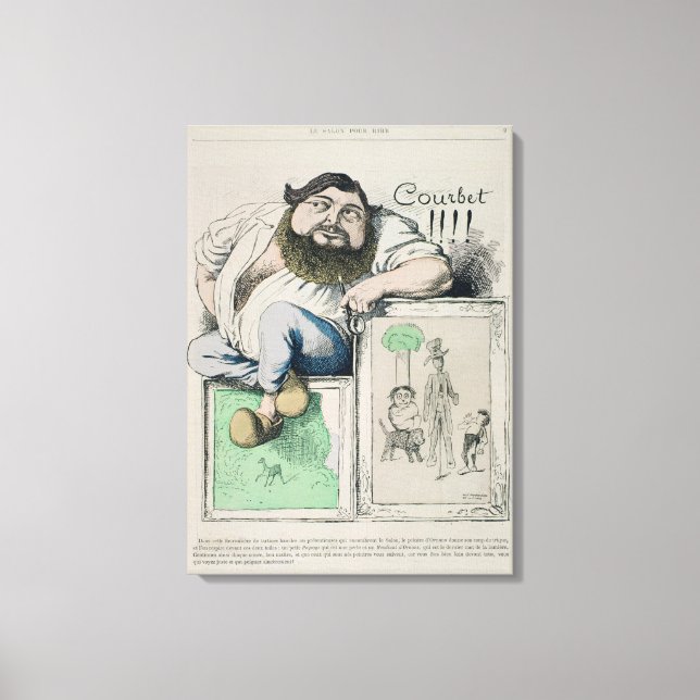 Portrait of Gustave Courbet (1819-77) illustration Canvas Print (Front)