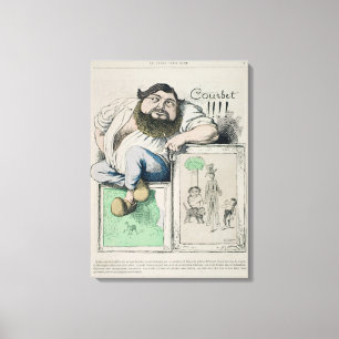 Portrait of Gustave Courbet (1819-77) illustration Canvas Print