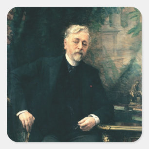 Portrait of Gustave Eiffel  1905 Square Sticker