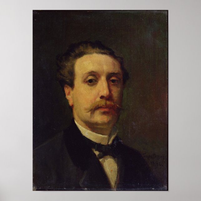 Portrait of Guy de Maupassant  1876 Poster (Front)