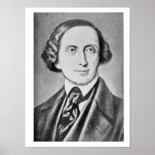 Portrait of Hans Christian Andersen Poster