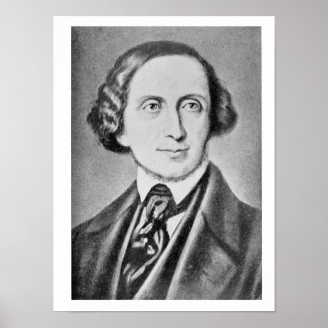 Portrait of Hans Christian Andersen Poster (Front)