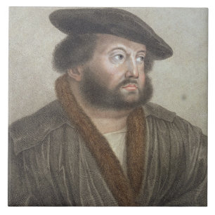 Portrait of Hans Holbein (1497/8-1543) engraved by Tile