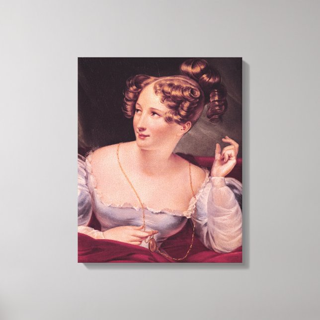 Portrait of Harriet Smithson Canvas Print (Front)