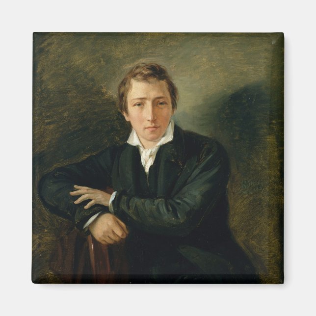 Portrait of Heinrich Heine  1831 Magnet (Front)