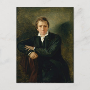 Portrait of Heinrich Heine  1831 Postcard