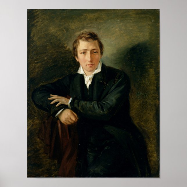 Portrait of Heinrich Heine  1831 Poster (Front)