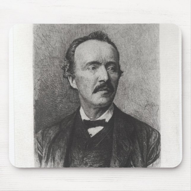 Portrait of Heinrich Schliemann Mouse Mat (Front)
