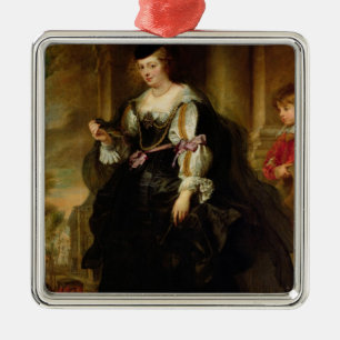 Portrait of Helene Fourment with a Coach, c.1639 Metal Tree Decoration