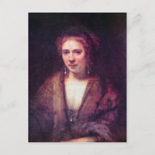 Portrait of Hendrickje Stoffels by Rembrandt Postcard