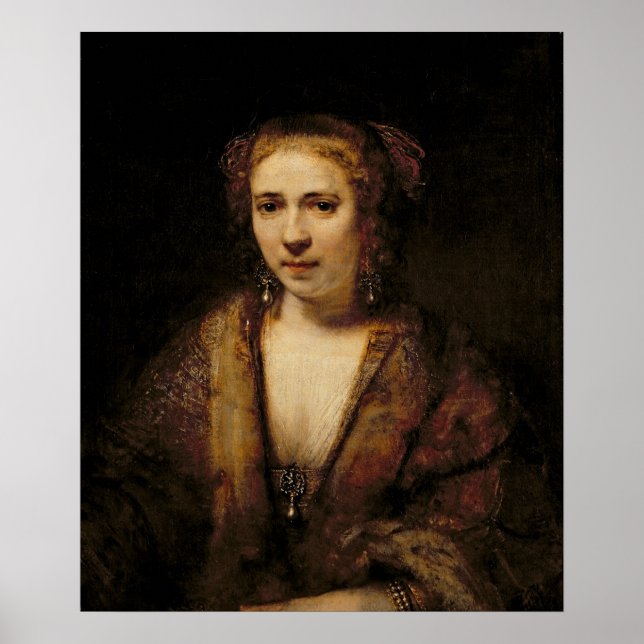 Portrait of Hendrikje Stoffels Poster (Front)