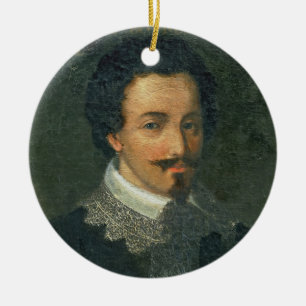 Portrait of Henri I de Bourbon Conde (oil on panel Ceramic Tree Decoration