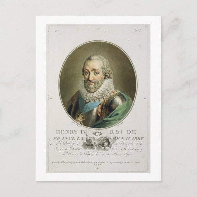 Portrait of Henri IV, King of France and Navarre ( Postcard (Front)