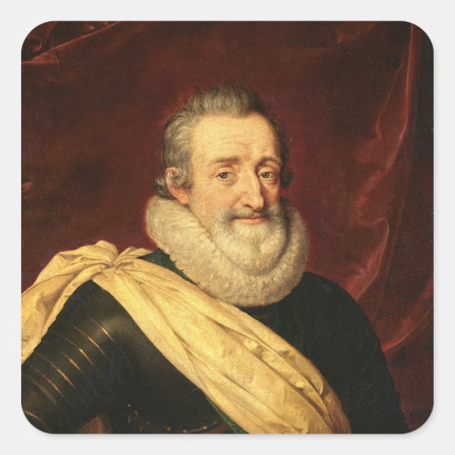 Portrait of Henri IV  King of France Square Sticker (Front)