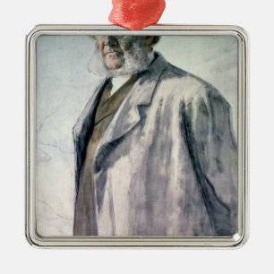 Portrait of Henrik Ibsen, 1895 Metal Tree Decoration