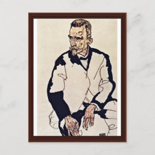 Portrait Of Henry Benes By Schiele Egon Postcard