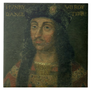 Portrait of Henry VII (1457-1509) (oil on panel) Tile