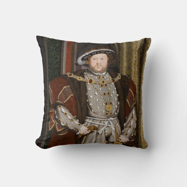 Portrait of Henry VIII by Hans Holbein the Younger Cushion (Front)